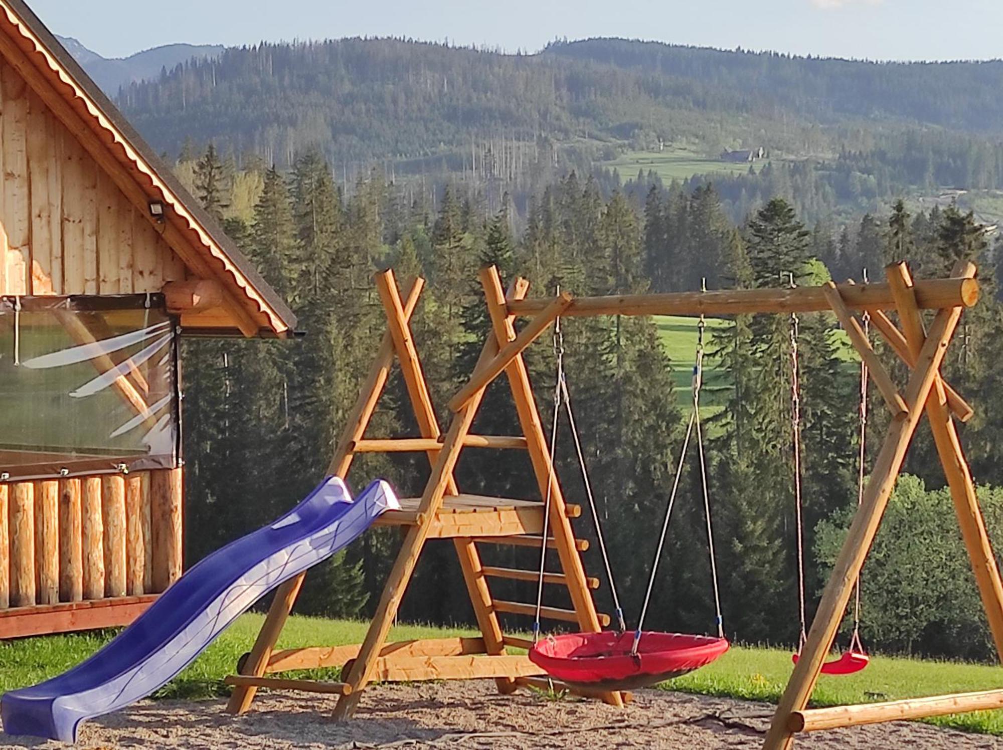 Witowianskie Domki Z Kominkiem, Jacuzzi I Sauna Dzianisz Bagian luar foto