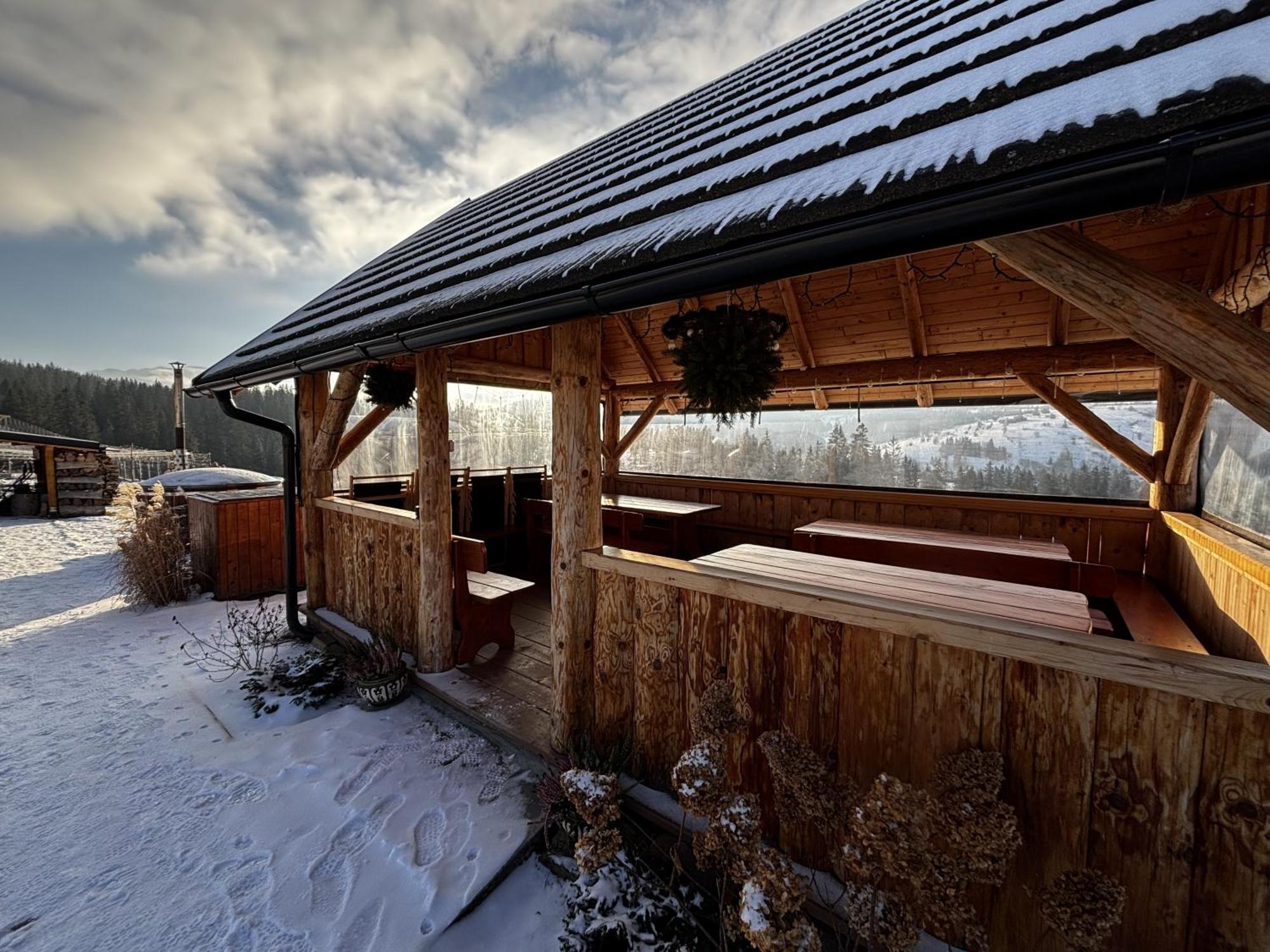 Witowianskie Domki Z Kominkiem, Jacuzzi I Sauna Dzianisz Bagian luar foto